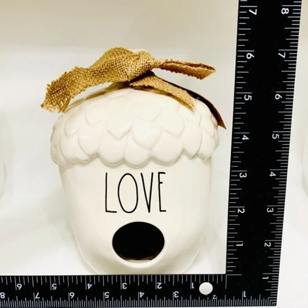 Rae Dunn Birdhouse “Love” Garden Acorn LL Farmhouse ‎Outdoor Decor
